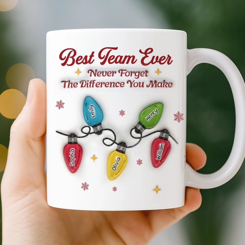 Custom Mug - Personalized Christmas Birthday Gifts For Coworker, Work Bestie - Making Spirits Bright At Work