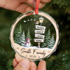 Custom Circle Glass Ornament - Personalized Christmas Birthday Gifts For Mom, Dad, Brother, Sister, Kids - Home In Our Hearts