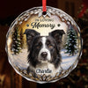 Custom Photo Circle Glass Ornament - Personalized Pet Christmas Memorial Sympathy Gifts For Dogs, Cats - Warm Memories Forever Loved