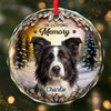 Custom Photo Circle Glass Ornament - Personalized Pet Christmas Memorial Sympathy Gifts For Dogs, Cats - Warm Memories Forever Loved