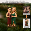 Custom Photo Acrylic Ornament - Personalized Christmas Birthday Gifts For Best Friends, Family, Coworker, Work Bestie, Husband And Wife, Dog Cat Lovers - Life’s Better Laughing With You