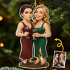 Custom Photo Acrylic Ornament - Personalized Christmas Birthday Gifts For Best Friends, Family, Coworker, Work Bestie, Husband And Wife, Dog Cat Lovers - Life’s Better Laughing With You