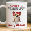 Custom Mug - Personalized Christmas Birthday Gifts For Dog Lovers, Dog Dad And Mom - Santa’s Favorite Troublemaker