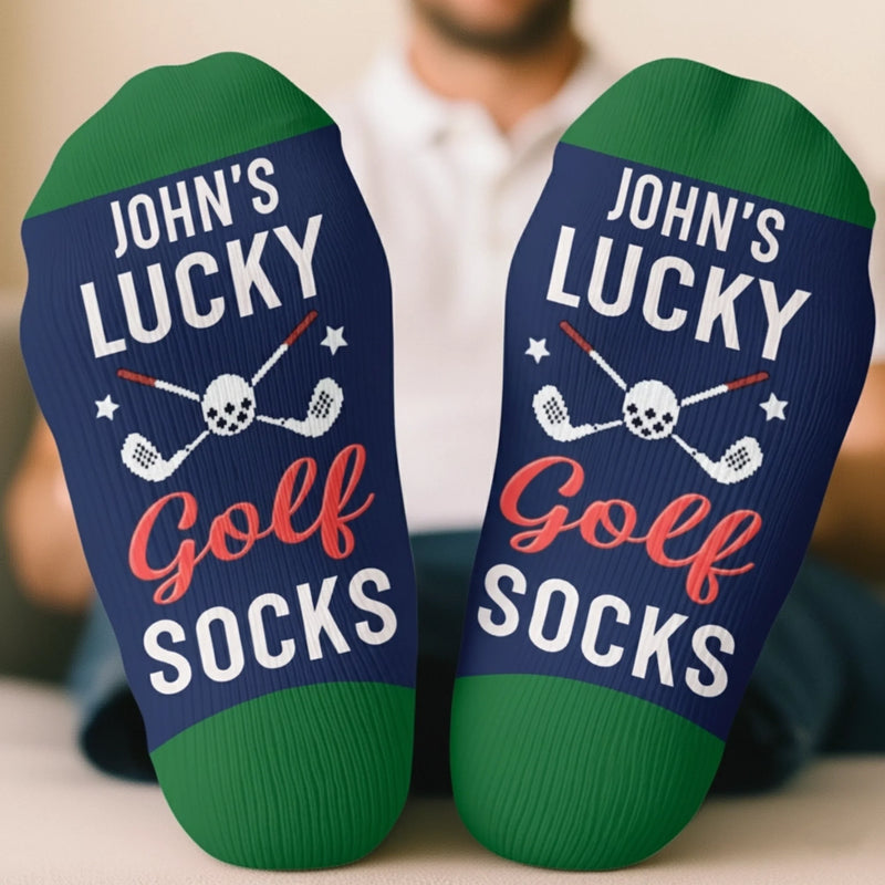 Custom Crew Socks - Personalized Christmas Birthday Golf Gifts For Men, Women - Golf Is My Cardio
