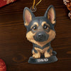 Custom Photo German Shepherd Dog Acrylic Ornament - Personalized Christmas Birthday Gifts For Dog Cat Lovers, Dog Dad And Mom, Cat Owners - Cuteness Overload On The Tree