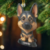 Custom Photo German Shepherd Dog Acrylic Ornament - Personalized Christmas Birthday Gifts For Dog Cat Lovers, Dog Dad And Mom, Cat Owners - Cuteness Overload On The Tree