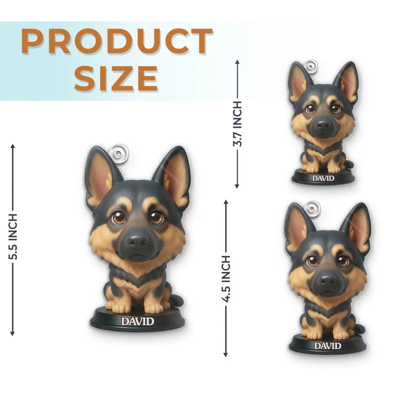 Custom Photo German Shepherd Dog Acrylic Ornament - Personalized Christmas Birthday Gifts For Dog Cat Lovers, Dog Dad And Mom, Cat Owners - Cuteness Overload On The Tree