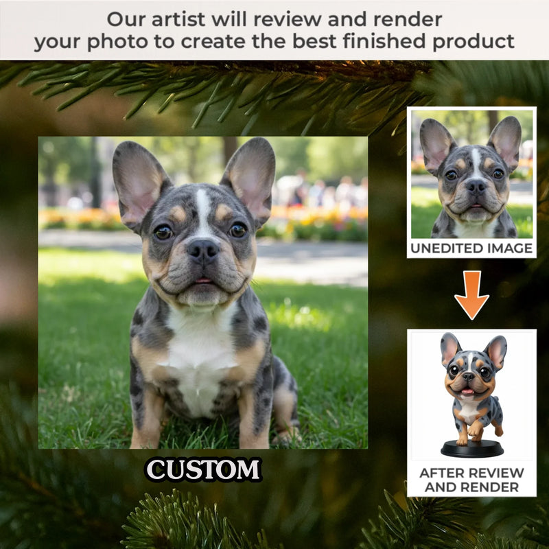 Custom Photo French Bulldog Acrylic Ornament - Personalized Christmas Birthday Gifts For Dog Cat Lovers, Dog Dad And Mom, Cat Owners - Cuteness Overload On The Tree