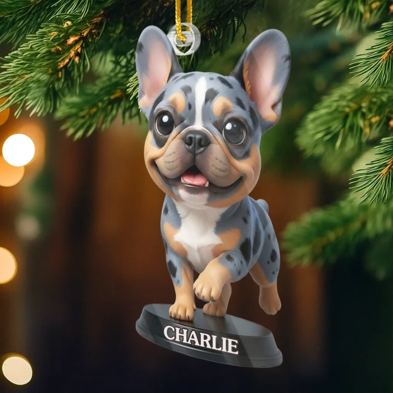 Custom Photo French Bulldog Acrylic Ornament - Personalized Christmas Birthday Gifts For Dog Cat Lovers, Dog Dad And Mom, Cat Owners - Cuteness Overload On The Tree