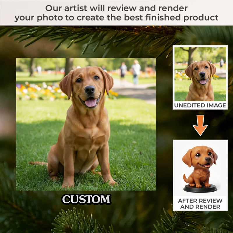 Custom Photo Labrador Retriever Acrylic Ornament - Personalized Christmas Birthday Gifts For Dog Cat Lovers, Dog Dad And Mom, Cat Owners - Cuteness Overload On The Tree