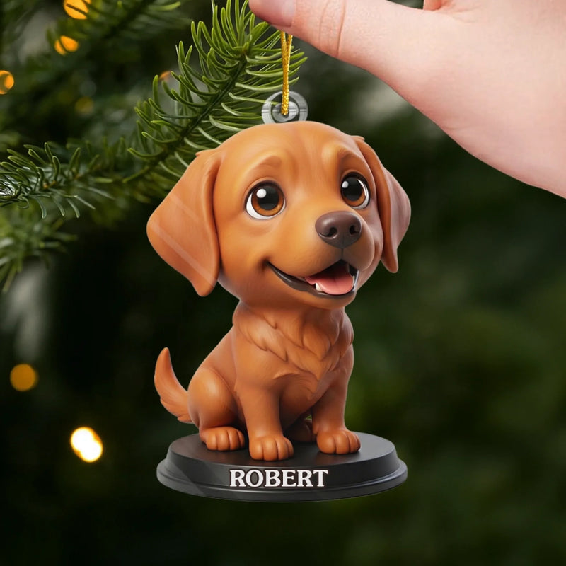 Custom Photo Labrador Retriever Acrylic Ornament - Personalized Christmas Birthday Gifts For Dog Cat Lovers, Dog Dad And Mom, Cat Owners - Cuteness Overload On The Tree