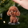 Custom Photo Poodle Acrylic Ornament - Personalized Christmas Birthday Gifts For Dog Cat Lovers, Dog Dad And Mom, Cat Owners - Cuteness Overload On The Tree