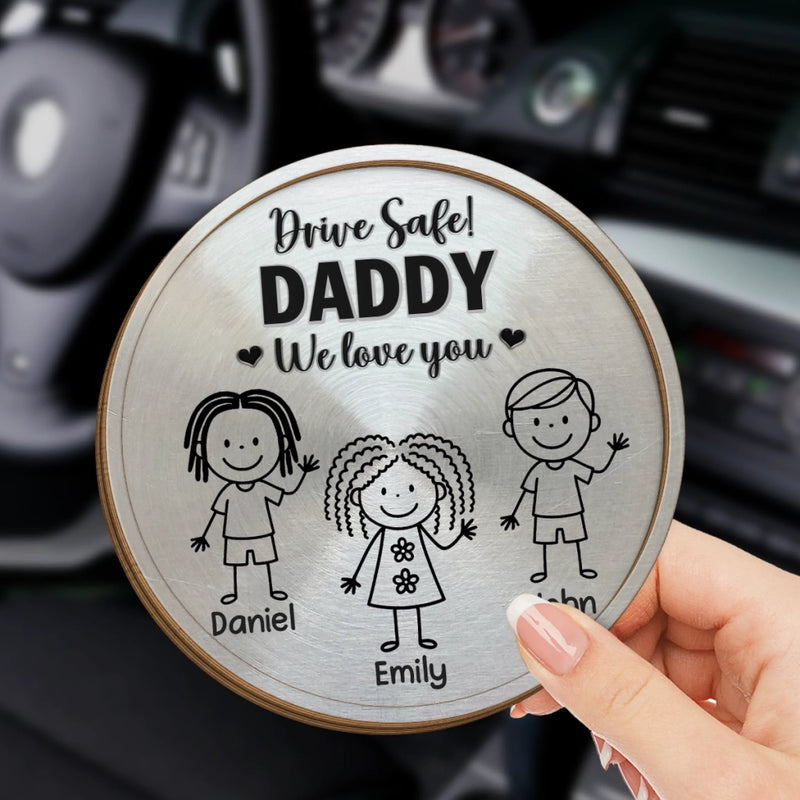 Custom Car Visor Clip - Personalized Birthday Gifts For Dad, Grandpa - Always Come Home Safe