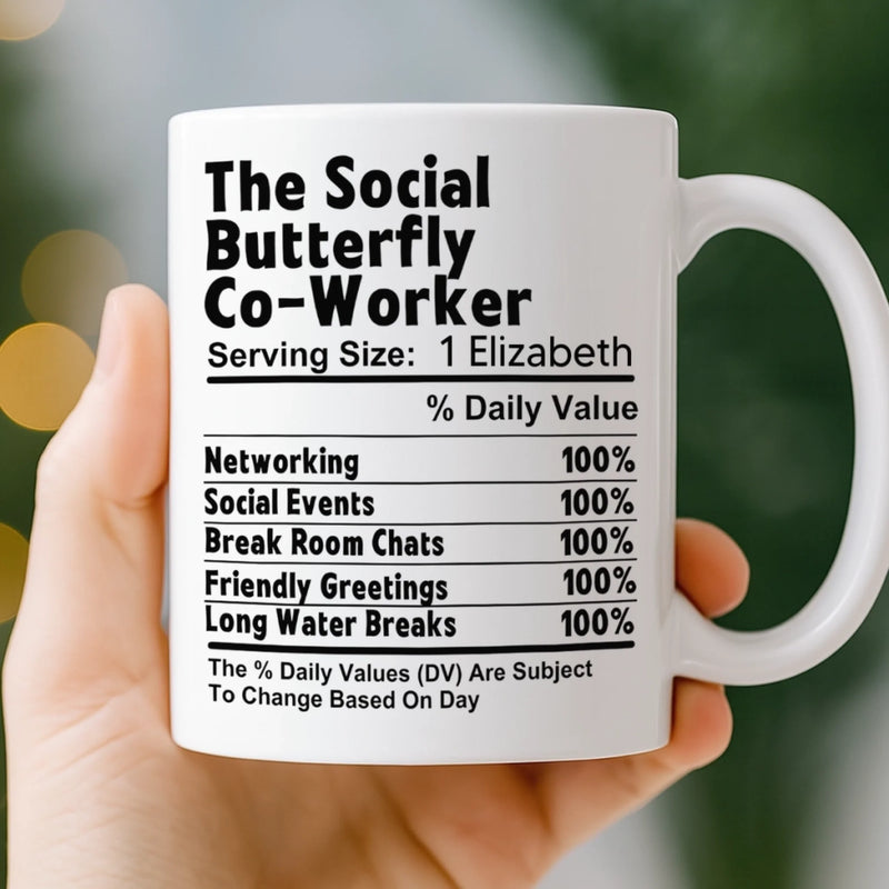 Custom Mug - Personalized Birthday Gifts For Coworker, Work Bestie - Teamwork Fueled By Coffee And Chaos