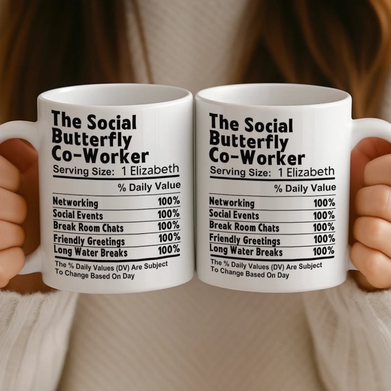 Custom Mug - Personalized Birthday Gifts For Coworker, Work Bestie - Teamwork Fueled By Coffee And Chaos