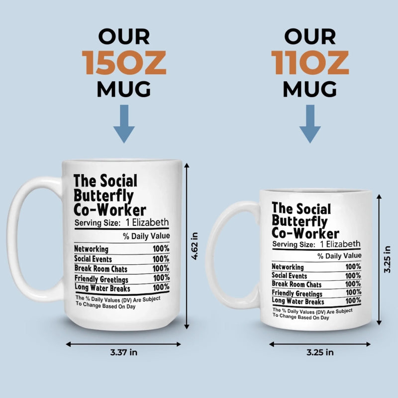 Custom Mug - Personalized Birthday Gifts For Coworker, Work Bestie - Teamwork Fueled By Coffee And Chaos