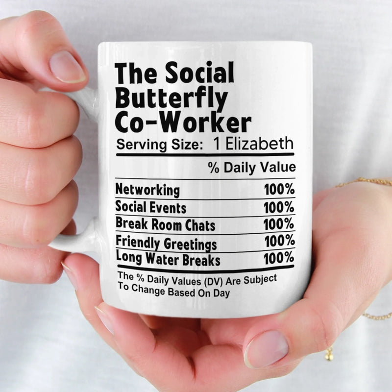 Custom Mug - Personalized Birthday Gifts For Coworker, Work Bestie - Teamwork Fueled By Coffee And Chaos