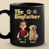 Custom Black Mug - Personalized Birthday Gifts For Dog Lovers, Dog Dad And Mom - The Boss Of Belly Rubs