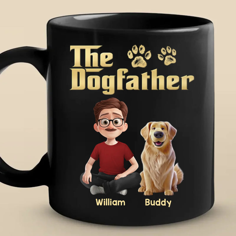 Custom Black Mug - Personalized Birthday Gifts For Dog Lovers, Dog Dad And Mom - The Boss Of Belly Rubs