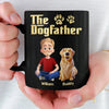 Custom Black Mug - Personalized Birthday Gifts For Dog Lovers, Dog Dad And Mom - The Boss Of Belly Rubs