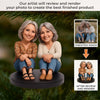 Custom Photo Acrylic Ornament - Personalized Christmas Birthday Gifts For Best Friends, Family, Coworker, Work Bestie, Husband And Wife, Dog Cat Lovers - Forever my bestie