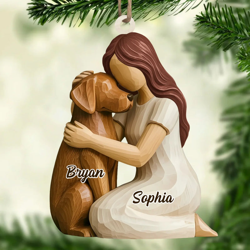 Custom Wood Ornament - Personalized Pet Christmas Memorial Sympathy Gifts For Dogs  - Still Wagging In My Heart