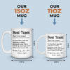 Custom Mug - Personalized Birthday Gifts For Coworker, Work Bestie - Dream Team
