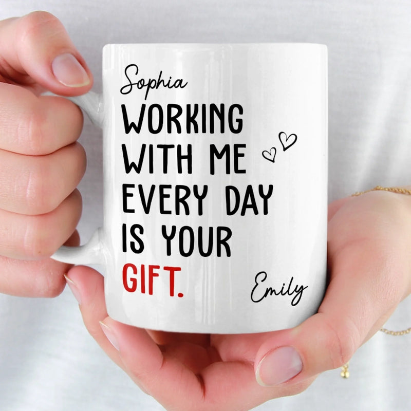 Custom Mug - Personalized Birthday Gifts For Coworker, Work Bestie - Turning Chaos Into Wins Daily