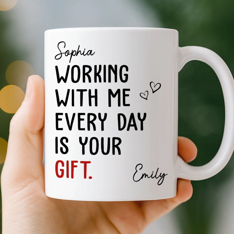 Custom Mug - Personalized Birthday Gifts For Coworker, Work Bestie - Turning Chaos Into Wins Daily