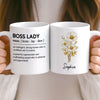 Custom Mug - Personalized Birthday Gifts For Coworker, Work Bestie, Boss - Leading Life Like A Boss Lady
