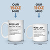 Custom Mug - Personalized Birthday Gifts For Coworker, Work Bestie, Boss - Leading Life Like A Boss Lady