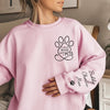 Custom Unisex Sweatshirt, Hoodie With Design On Sleeve -  Personalized Christmas Birthday Gifts For Dog Cat Lovers, Dog Dad And Mom, Cat Owners - Loved By My Fur Crew