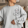 Custom Unisex Sweatshirt, Hoodie With Design On Sleeve -  Personalized Christmas Birthday Gifts For Dog Lovers, Dog Dad And Mom - My Emotional Support Squad