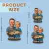 Custom Photo Acrylic Ornament - Personalized Christmas Birthday Fishing Gifts For Fisherman - Dad’s Little Fishing Partners Forever