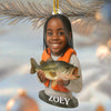 Custom Photo Acrylic Ornament - Personalized Christmas Birthday Fishing Gifts For Fisherman - Little Hands, Big Fishing Adventures