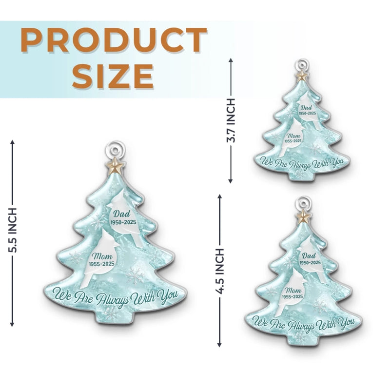 Custom Cardinal Acrylic Ornament - Personalized Christmas Memorial Sympathy Gifts For Loss Of Mom, Dad - Your Love Lives On
