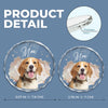 Custom Photo Circle Glass Ornament - Personalized Pet Christmas Memorial Sympathy Gifts For Dogs, Cats - Pawprints In My Heart
