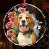 Custom Photo Circle Glass Ornament - Personalized Christmas Birthday Gifts For Dog Cat Lovers, Dog Dad And Mom, Cat Owners - You Are My Daily Smile