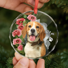 Custom Photo Circle Glass Ornament - Personalized Christmas Birthday Gifts For Dog Cat Lovers, Dog Dad And Mom, Cat Owners - You Are My Daily Smile