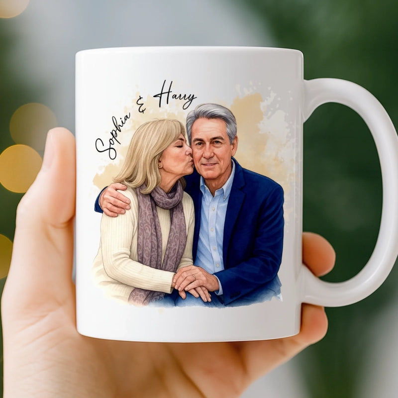 Custom Photo Mug - Personalized Anniversary Wedding Gifts For Husband And Wife, Him And Her - Love Grows With Us