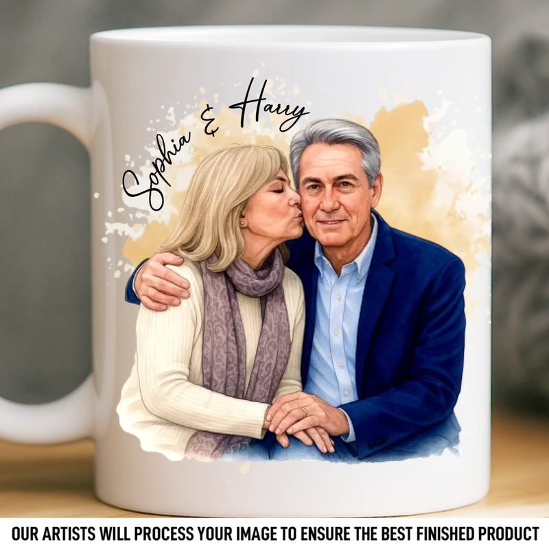 Custom Photo Mug - Personalized Anniversary Wedding Gifts For Husband And Wife, Him And Her - Love Grows With Us
