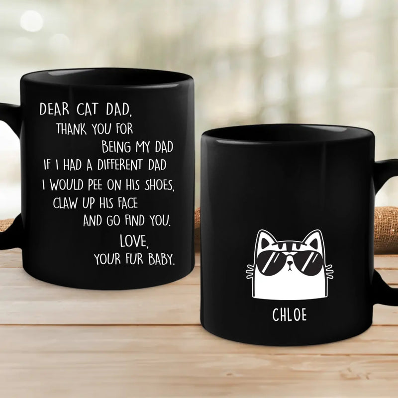 Custom Black Mug - Personalized Birthday Gifts For Cat Lovers, Cat Mom And Dad - Your Fur Babies Run This House