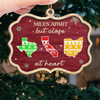 Custom Long Distance Wood Ornament - Personalized Christmas Birthday Gifts For Mom, Dad, Brother, Sister, Kids - Christmas Blessings From Afar