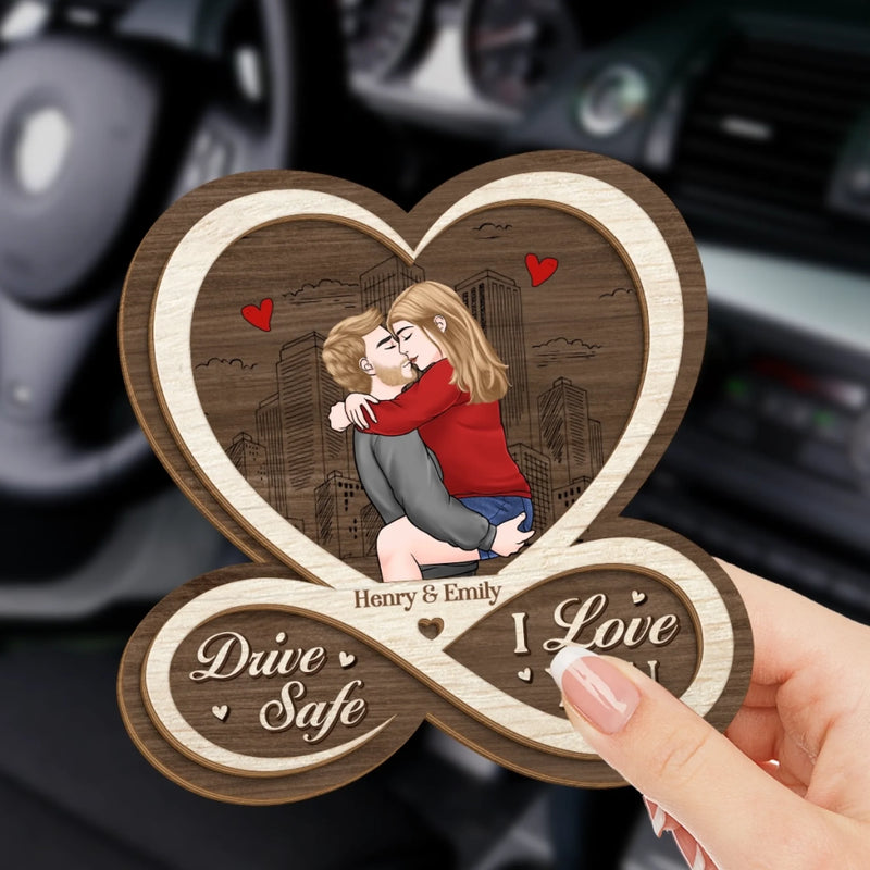 Custom Car Visor Clip - Personalized Anniversary Wedding Gifts For Husband And Wife, Him And Her - Holding On To Us