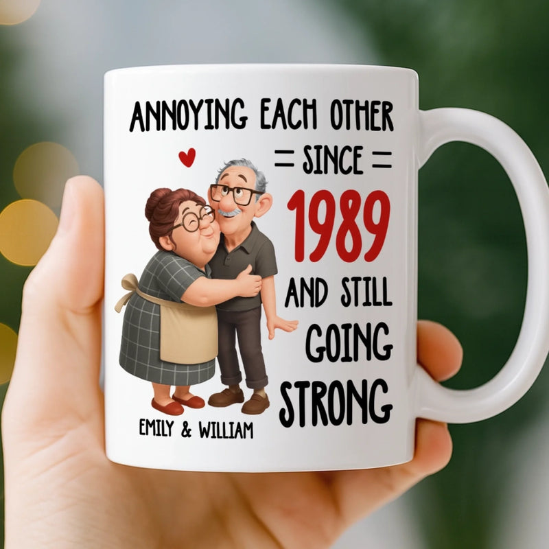 Custom Mug - Personalized Anniversary Wedding Gifts For Husband And Wife, Him And Her - Two Hearts One Journey