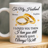Custom Mug - Personalized Anniversary Wedding Gifts For Husband And Wife, Him And Her - Love You Then, Love You Now