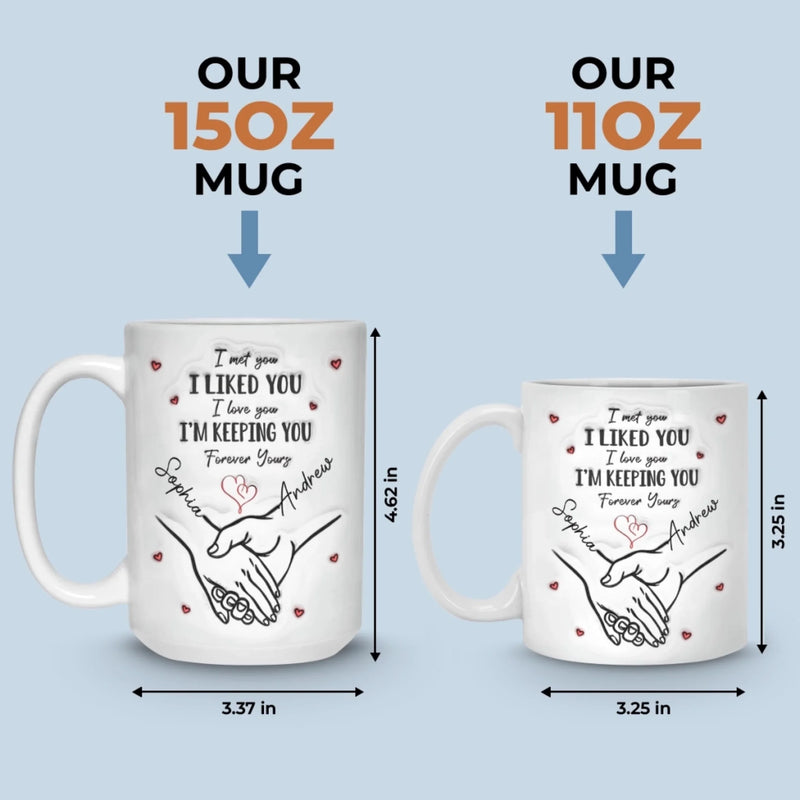 Custom 3D Inflated Effect Printed Mug - Personalized Anniversary Wedding Gifts For Husband And Wife, Him And Her - Always You, Always My Choice