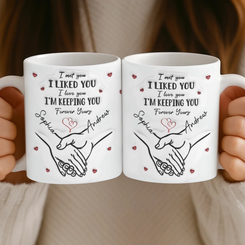 Custom 3D Inflated Effect Printed Mug - Personalized Anniversary Wedding Gifts For Husband And Wife, Him And Her - Always You, Always My Choice