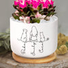 Custom Home Decor Ceramic Plant Pot - Personalized Birthday Gifts For Dog Cat Lovers, Dog Dad And Mom, Cat Owners - Plant Love Grow Happiness