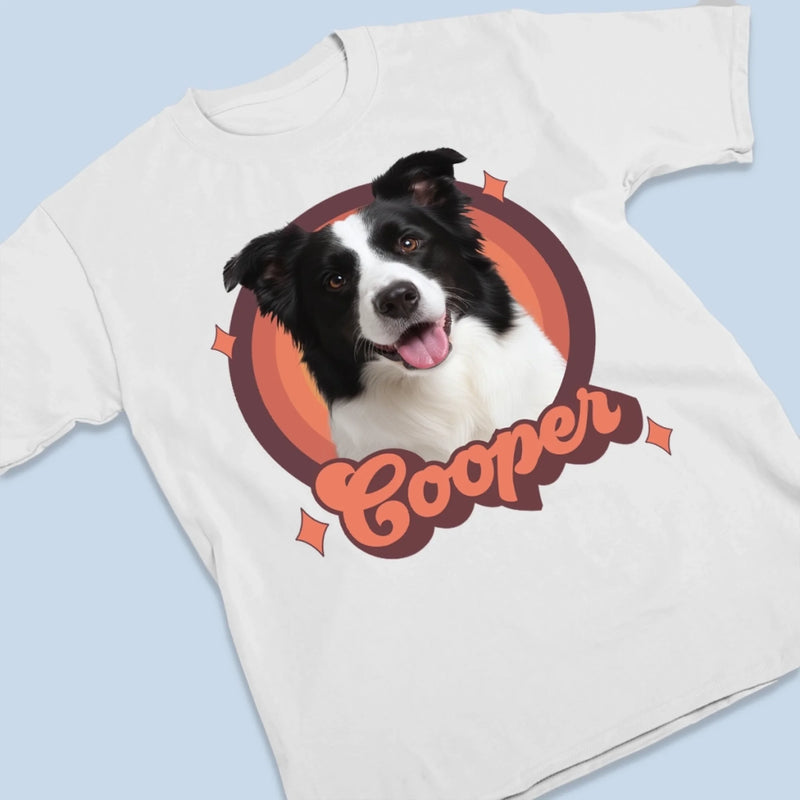 Custom Photo Unisex T-shirt, Premium T-shirt, Hoodie - Personalized Birthday Gifts For Dog Cat Lovers, Dog Dad And Mom, Cat Owners - Retro Pup Energy
